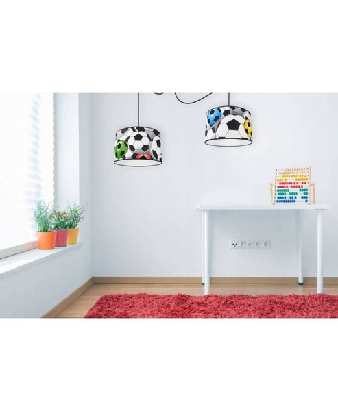 Lampa sufitowa do pokoju chłopca z motywem piłki nożnej typu pająk 2xE27 Led