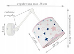 Lampa ścienna do pokoju dziecięcego regulowana w gwiazdki Kula 1xE27