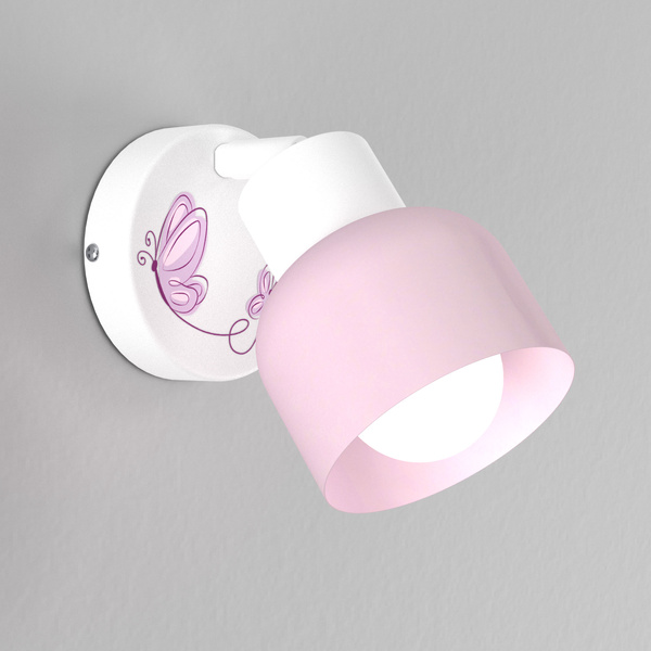Lampa ścienna do pokoju dziewczynki z motylkami 1xE27