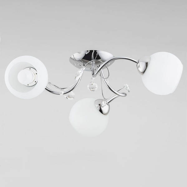 Stylowa lampa sufitowa do salonu LIVIA 3xE27 wys. 20cm | chrom