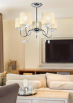 Lampa sufitowa wisząca chromowa żyrandol 5x40W Estera Candellux 35-11671