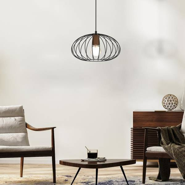 Lampa wisząca MERIDIANO, MLP7959, czarny/brązowy, 1x60W E27