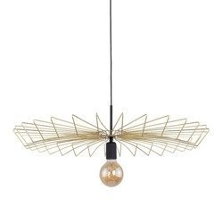 Lampa wisząca druciana zwis nowoczesna UMBRELLA złoty/czarny śr. 78cm