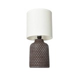 Lampa gabinetowa/stołowa/nocna INER 41-79862 ceramiczna brązowa/abażur biały 1x40W E14