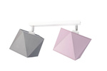 Lampa sufitowa dla dziecka czerwone abażury regulowana 2-punktowa Diament 2xE27 Led 