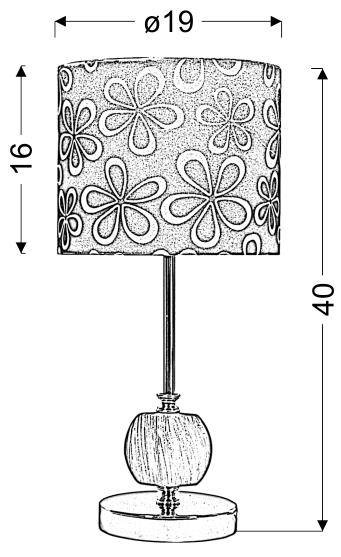 Lampka stołowa chrom/zielona Cort 41-34724