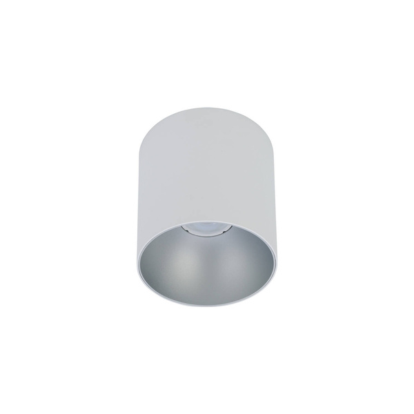 Spot sufitowy designerski tuba POINT TONE biały/srebrny śr. 12,7 cm