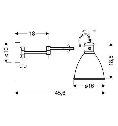 Kinkiet czarny regulowany lampa Espera 21-85238