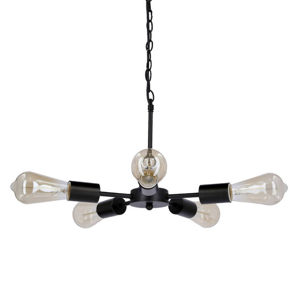 SPARTA LAMPA WISZĄCA CZARNY 5X60W E27