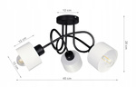 Lampa sufitowa do pokoju młodzieżowego biało-czarna Zakręcony Kubeczek 3xE27 Led 