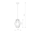 Lampa vintage FIORD romb 9670 zwis 150cm