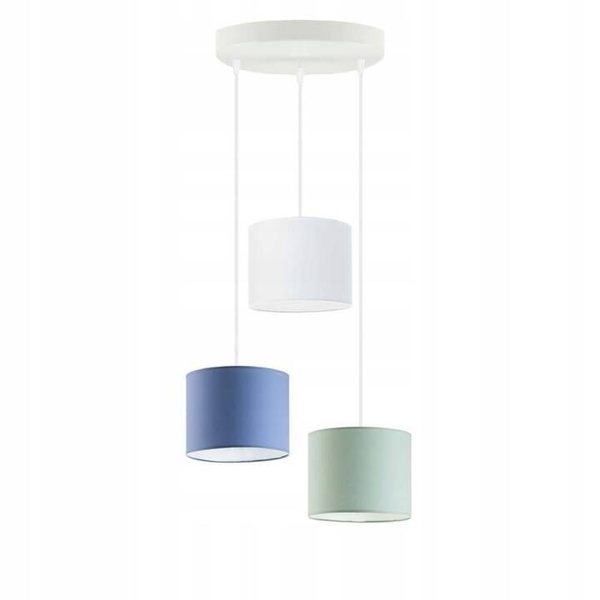 Lampa do pokoju dziecięcego białe abażury Pueblo 
