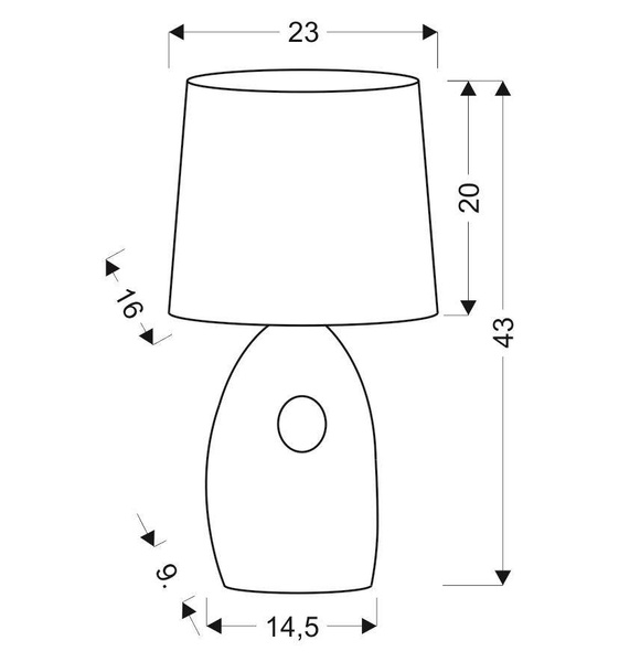 Lampa stołowa/nocna HIERRO 41-79916 złoty/abażur czarny 1x60W E27