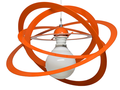 Lampa sufitowa do pokoju dziecięco pomarańczowa Sferis 1XE27