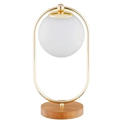 Lampka nocna oval drewniana 1xe14 19cm | 9438