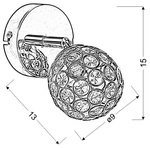 Lampa ścienna kinkiet 1X40W G9 chrom Starlet 91-85781