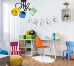 Lampa sufitowa do pokoju dziecka kolorowa Zaczarowany Kubeczek 3xE27 Led 