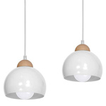 Lampa wisząca nowoczesna zwis listwa kula DAMA III biały szer. 64cm
