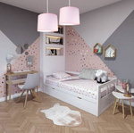 Lampa ścienna dla dziewczynki różowa Pink Fala 1xE27