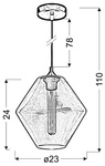 LAMPA SUFITOWA WISZĄCA CANDELLUX BREMEN 31-36223   E27 KLOSZ POMARAŃCZOWY + ŻARÓWKA
