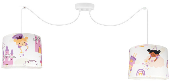 Lampa ścienna do pokoju dziewczynki różowa Wróżki
