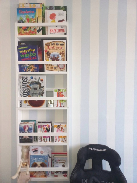 Regał do pokoju dziecka drewniany półka modułowa biała   