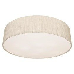 Lampa sufitowa plafon z abażurem TURDA III biały/srebrny śr. 50cm