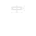 Łącznik PROFILE RECESSED straight connector white