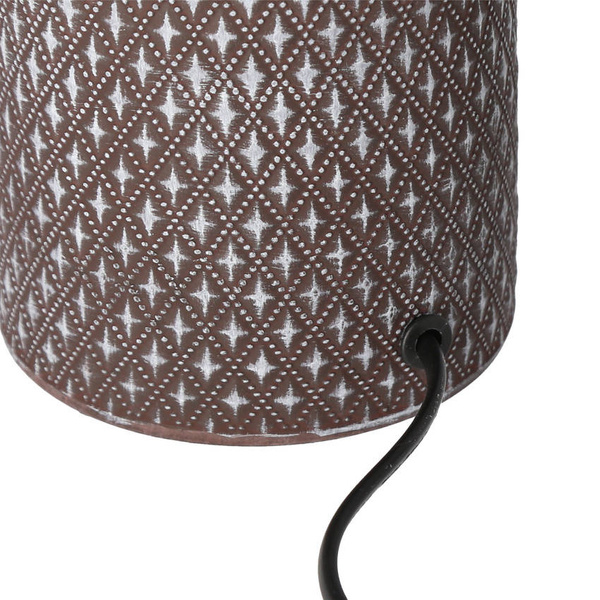 Lampa gabinetowa/stołowa/nocna INER 41-79862 ceramiczna brązowa/abażur biały 1x40W E14