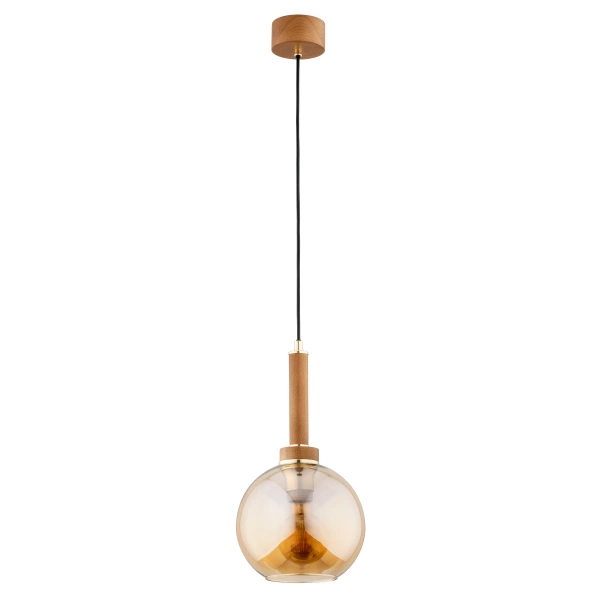 Lampa wisząca ALFA BALERINA DREWNIANA 1xE27 20cm | 61197