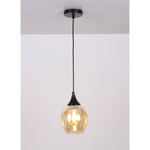 Lampa wisząca szklana czarno/brązowa Aspa 31-00583