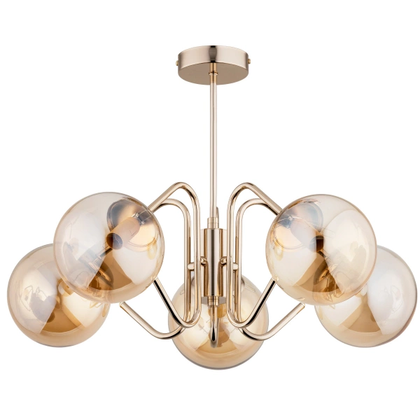 Lampa sufitowa ALFA YUMA ZŁOTA 5xE14 58cm | 28685
