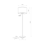 Lampa podłogowa LAGO E27 wys.163cm szer.46cm kabel200cm | Szary 11676
