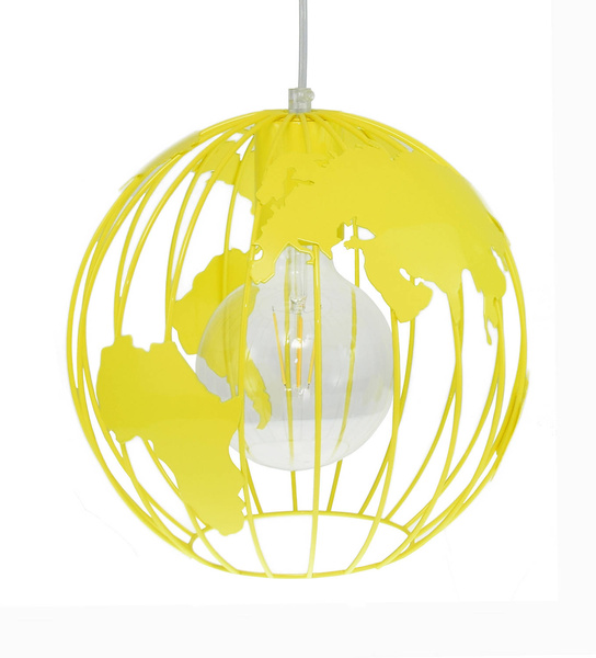 Lampa sufitowa dla dziecka żółta nowoczesna Globus 1xE27 Led 