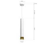 Nowoczesna lampa wisząca DANI WHITE/GOLD 1xGU10 MLP6235