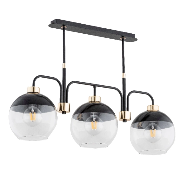 Lampa sufitowa ALFA ALMARY CZARNA 3xE27 20cm | 63002