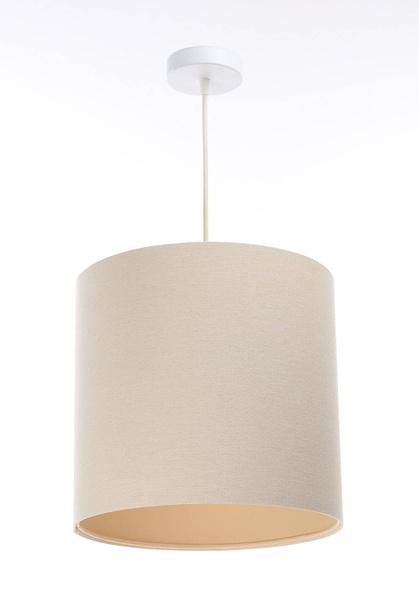 Lampa dziecięca w stylu Boho walec wysoki kremowy- średnica 60 cm 