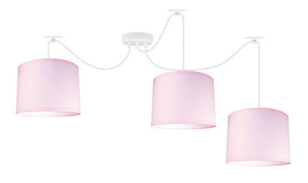 Lampa sufitowa do pokoju dziewczynki różowa regulowane abażury Pink 3xE27 Led