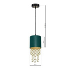 Nowoczesna lampa wisząca ALMERIA GREEN/GOLD 1xE27 MLP6449