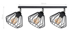 Lampa sufitowa młodzieżowa czarna Druciak Loft 3xE27