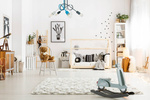 Lampa sufitowa do pokoju dziecka kolorowa w stylu loft Mondo 1001/5MX5
