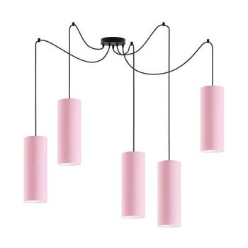 Lampa wisząca do pokoju dziewczynki różowa typu pająk Vizela T5