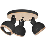 Lampa sufitowa nowoczesna plafon kula OVAL III śr. 35cm | czarny