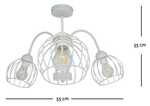 SUFITOWA LAMPA ARCANA 3 SZARY KULA