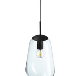 Nowoczesna lampa wisząca PEAR BLACK M do biura i salonu | czarny