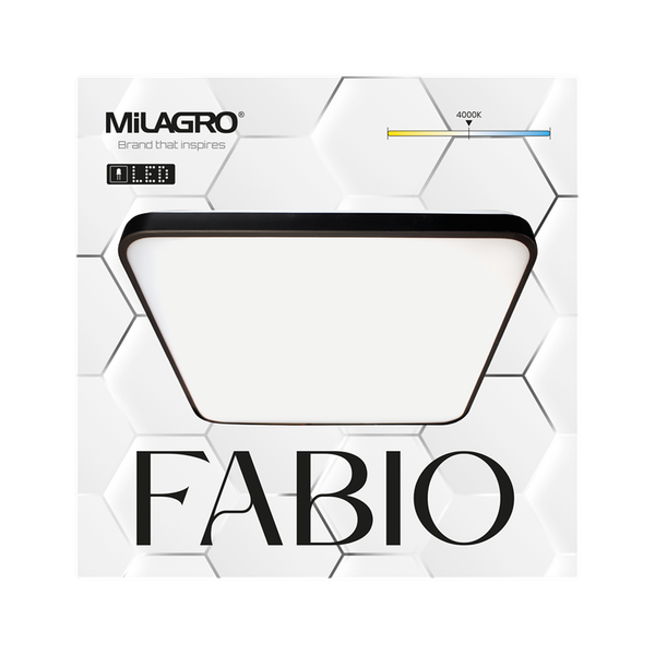 Plafon FABIO BLACK, ML7935, 23W LED, barwa neutralna 4000K