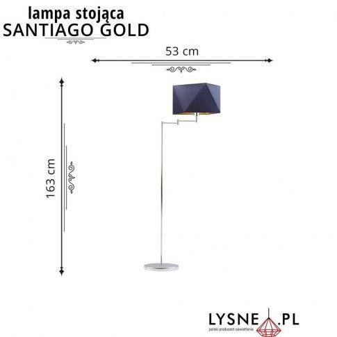 Designerska lampa podłogowa SANTIAGO GOLD