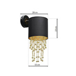 Nowoczesny kinkiet ALMERIA BLACK/GOLD 1xE27 MLP6438
