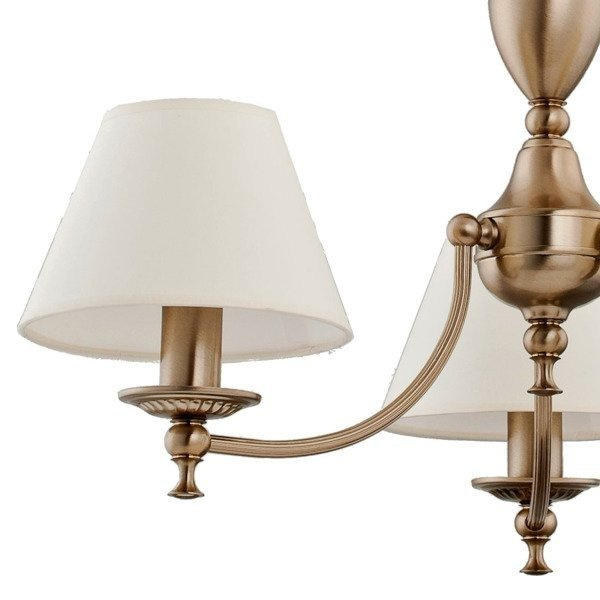 Żyrandol klasyczny SOFIA patyna/biały śr. 53cm