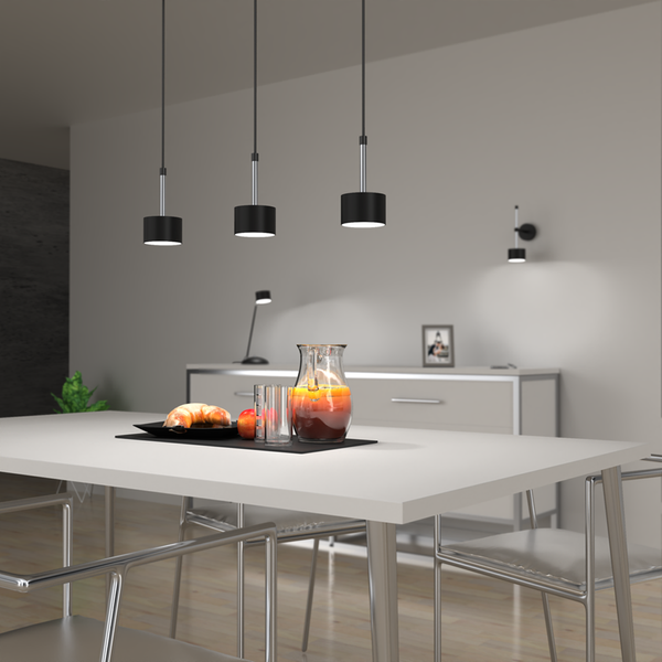 Lampa wisząca ARENA, MLP7785, czarny/srebrny, 3x11W GX53
